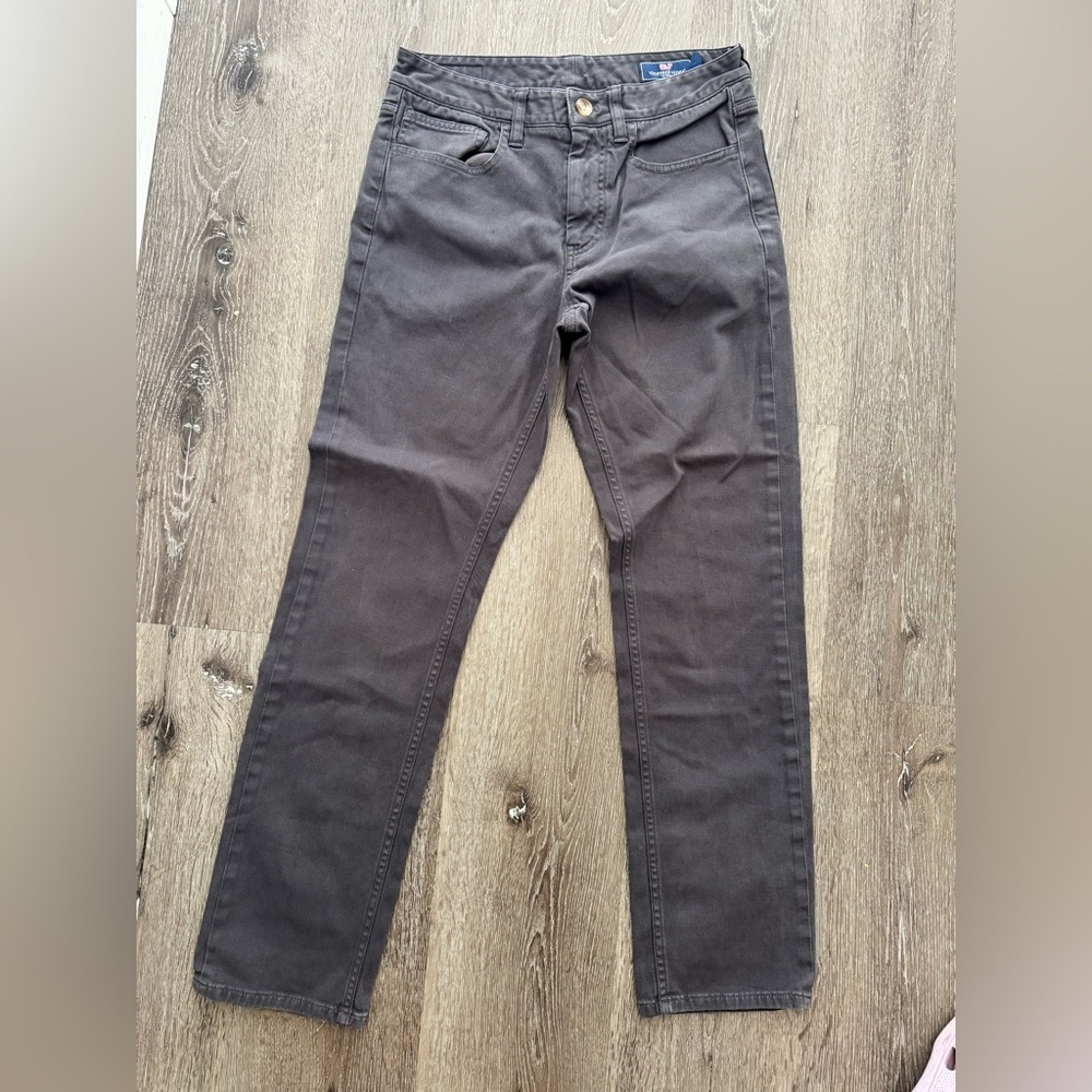 Vineyard Vines Mens Gray Stretch Straight Leg Pants 28x30